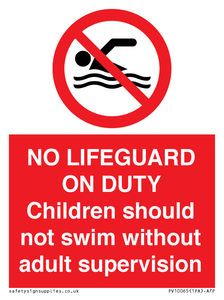 NO LIFEGUARD ON DUTY